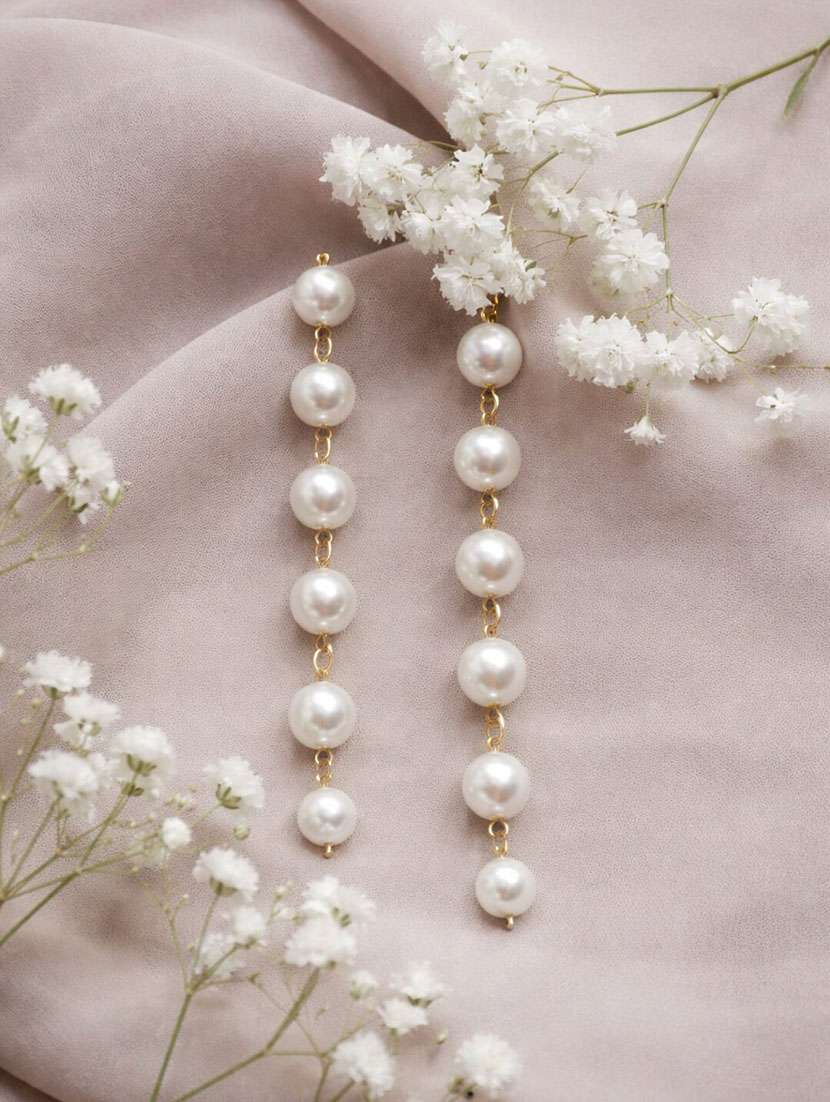 elegant pearl drop earrings for women