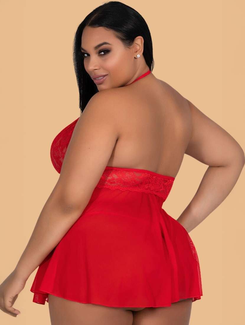 women self designed sleeveless lace babydoll - 22346816 -  Standard Image - 2