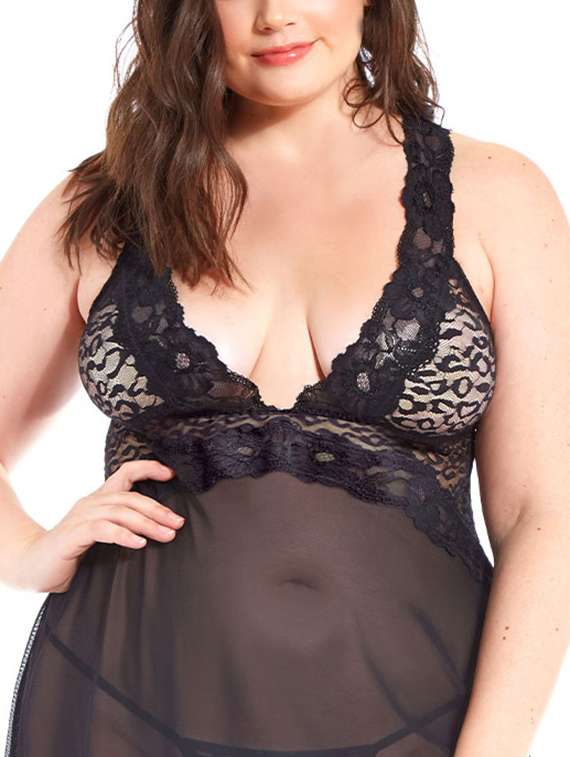 women self designed sleeveless lace babydoll - 22346834 -  Standard Image - 2