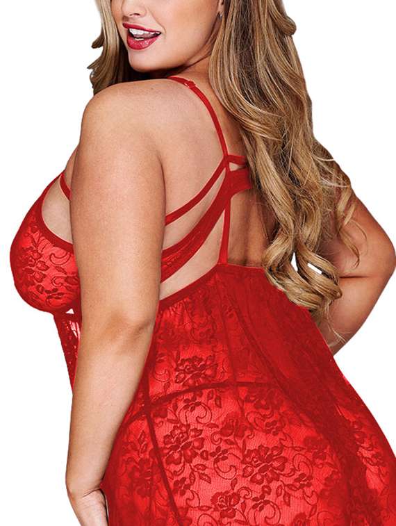 women self designed sleeveless lace babydoll - 22346864 -  Standard Image - 2