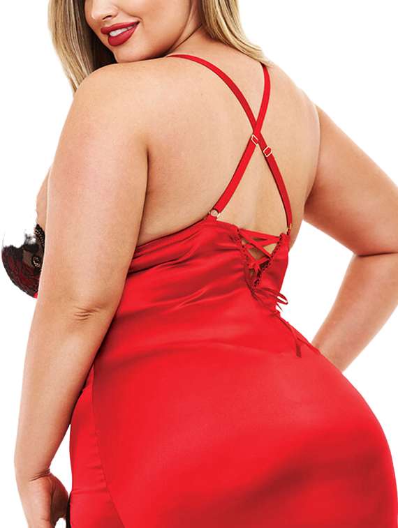 women self designed sleeveless lace babydoll - 22346882 -  Standard Image - 2