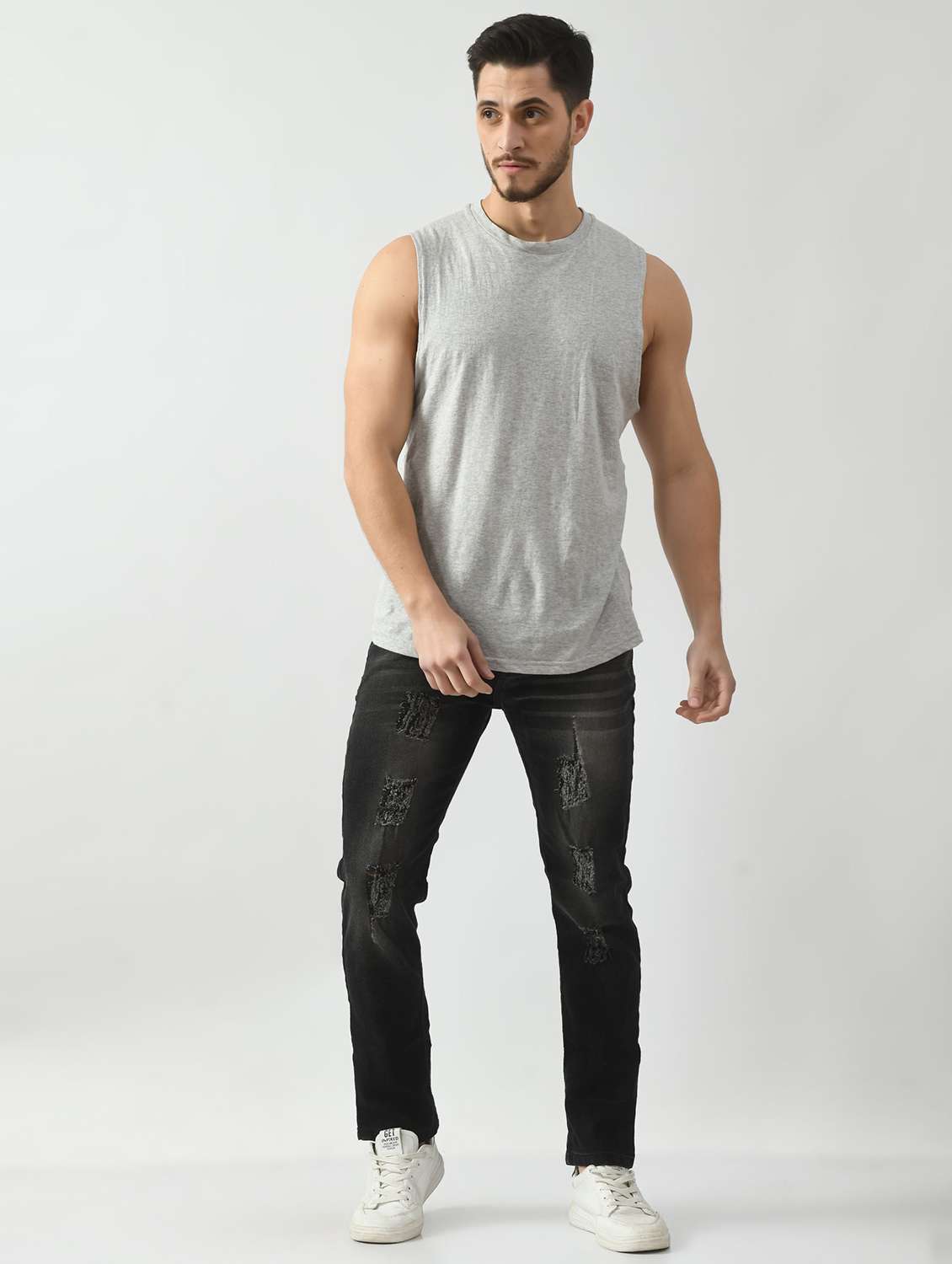 men distressed mid rise slim fit jean - 22347193 -  Standard Image - 2