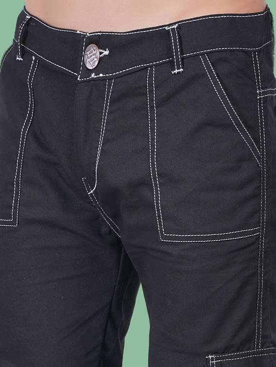 men solid mid rise denim cargo - 22347304 -  Standard Image - 2