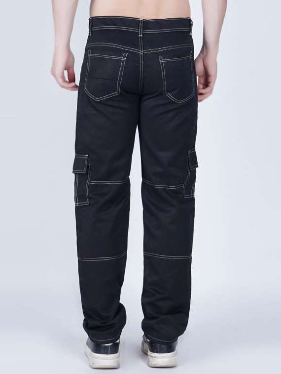 men solid mid rise denim cargo - 22347346 -  Standard Image - 2