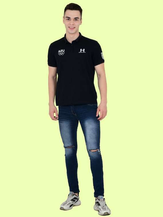 men slash knee mid rise skinny fit jean - 22347960 -  Standard Image - 2