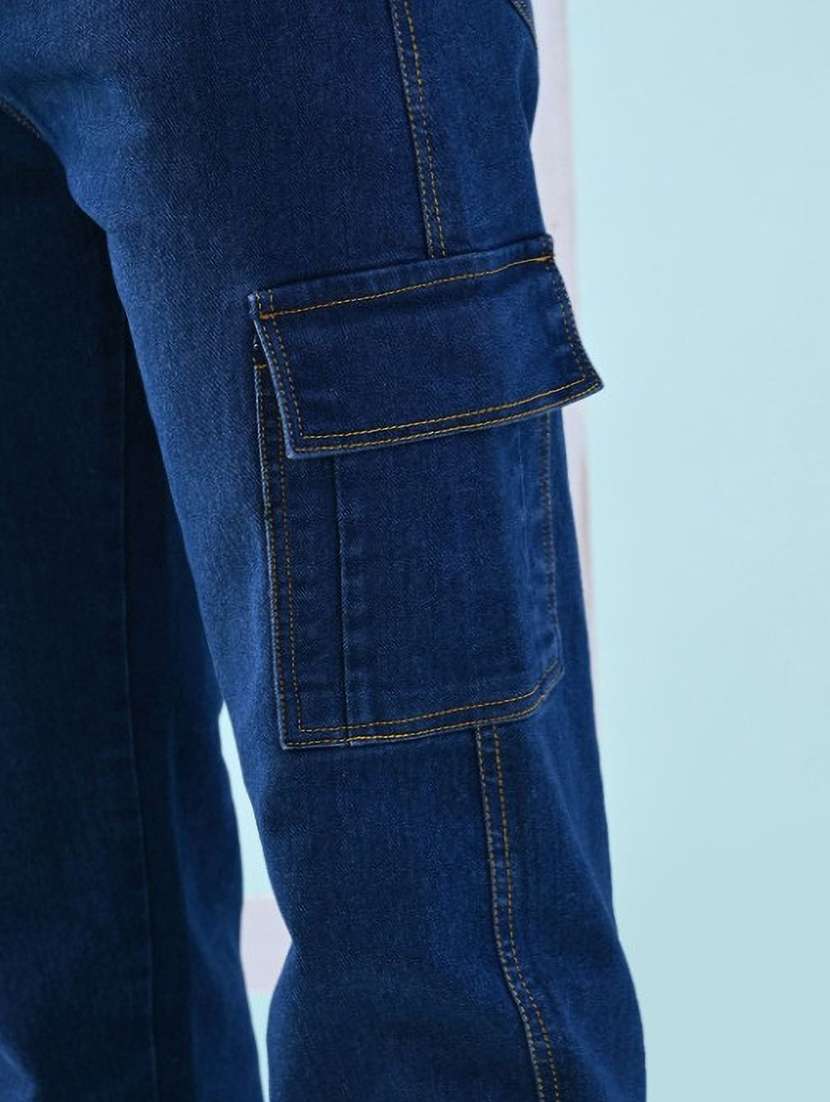 blue denim baggy jeans with pockets - 22348431 -  Standard Image - 2