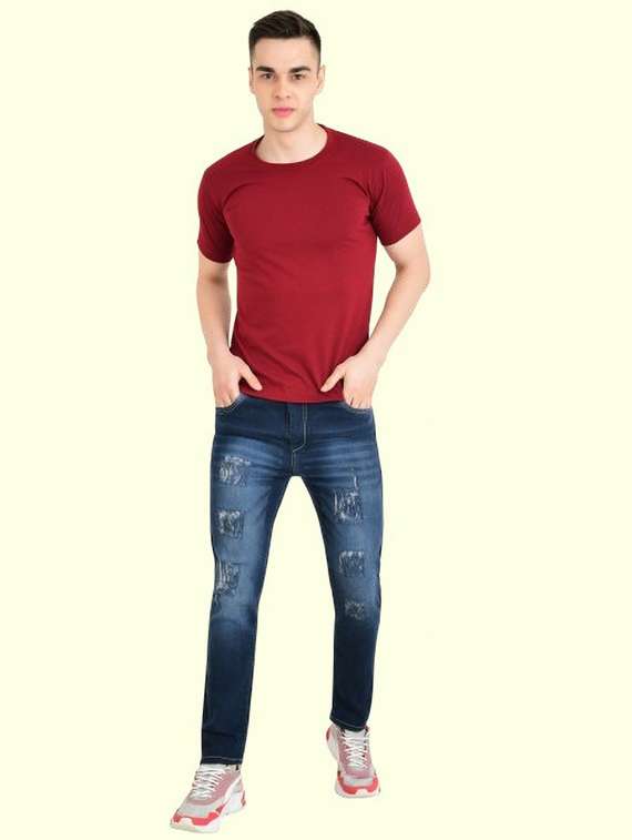 men distressed mid rise slim fit jean - 22348699 -  Standard Image - 2