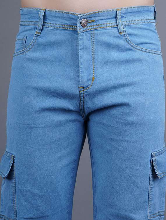 men solid mid rise cargo - 22348722 -  Standard Image - 2