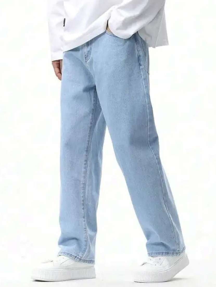 men solid mid rise baggy jeans  - 22348932 -  Standard Image - 2