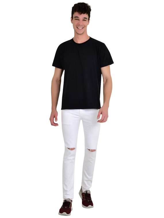 men slash knee mid rise slim fit jeans - 22349151 -  Standard Image - 2
