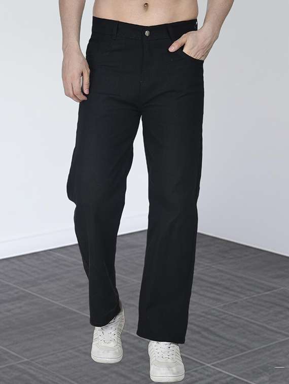 men solid mid rise straight fit jeans  - 22349346 -  Standard Image - 2