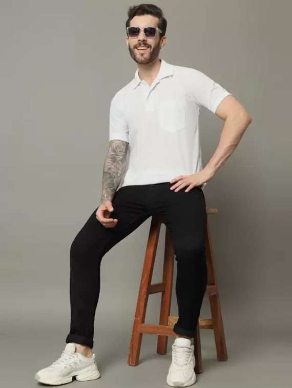 men solid mid rise slim fit jean - 22349554 -  Standard Image - 2