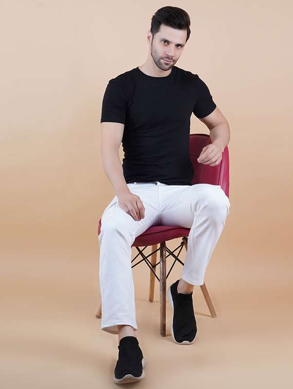 men solid mid rise denim cargo - 22349738 -  Standard Image - 2