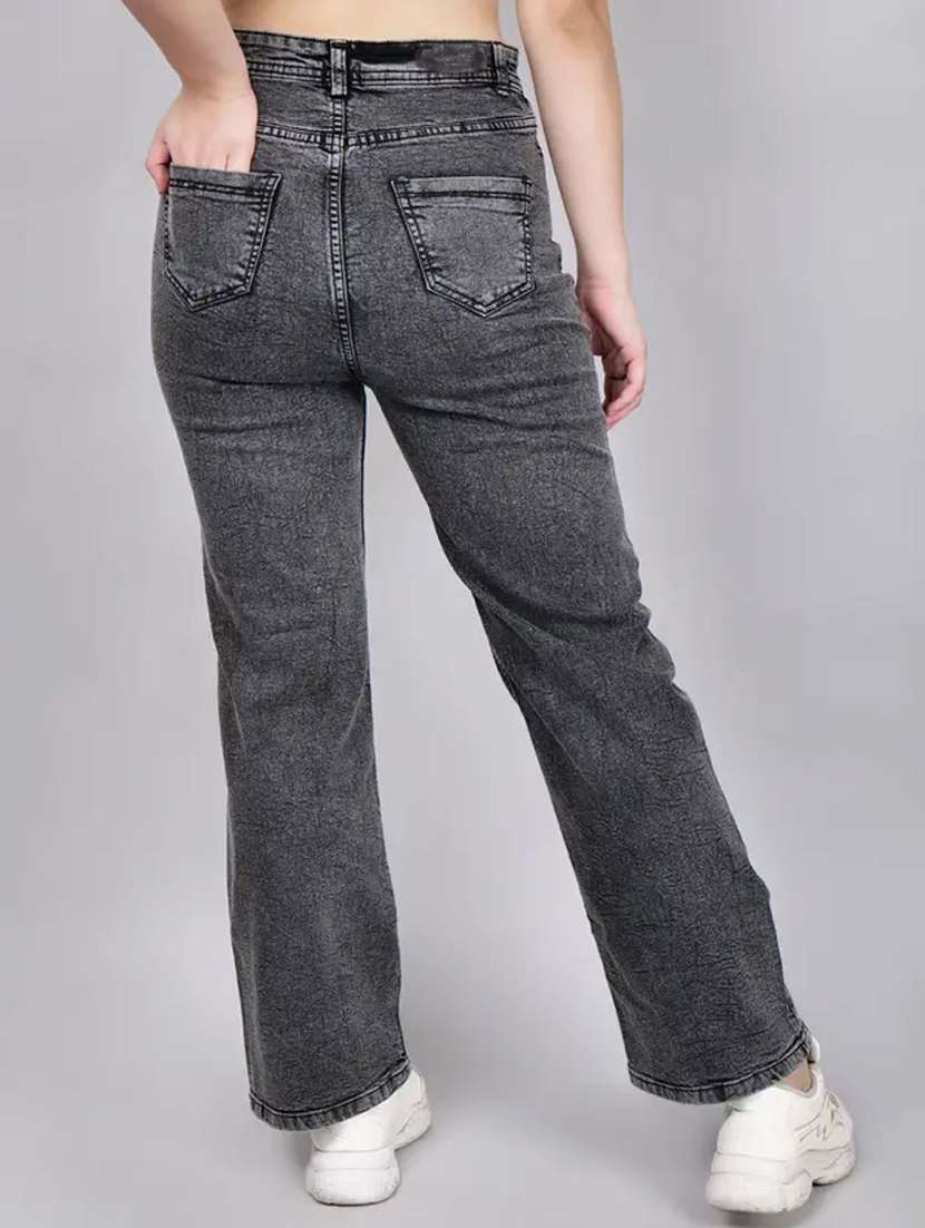 women solid mid rise straight jeans - 22351106 -  Standard Image - 2