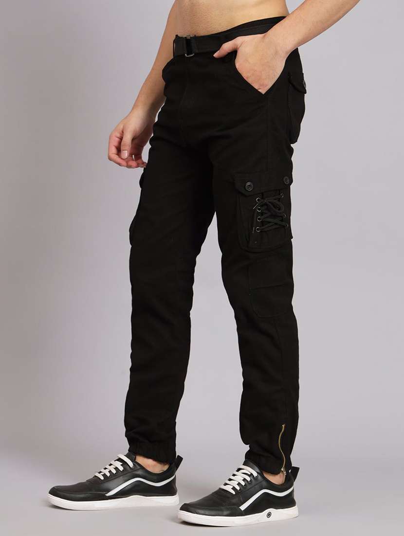 men solid mid rise denim cargo - 22351678 -  Standard Image - 2