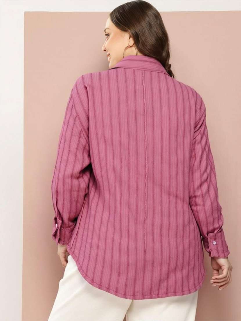 women self designed collared long sleeve shirt - 22353065 -  Standard Image - 2