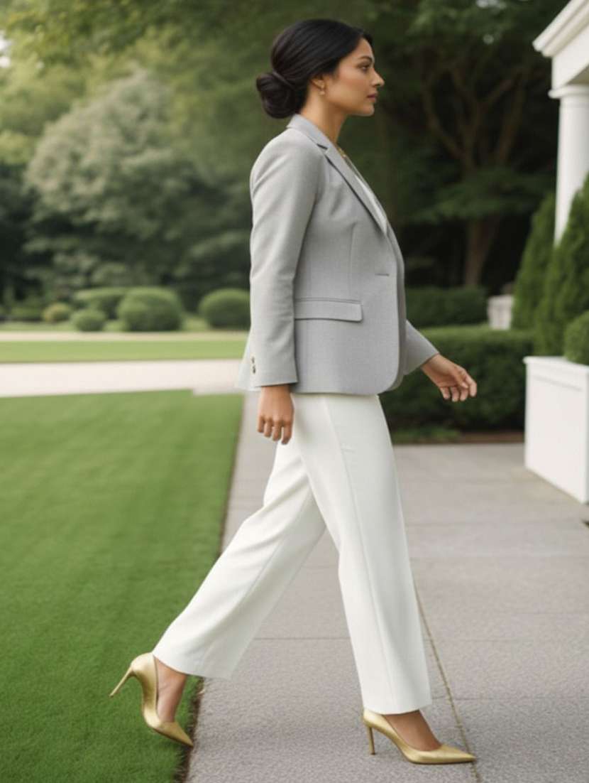 women solid long sleeve single breasted blazer - 22353368 -  Standard Image - 2