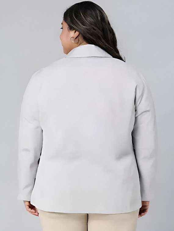 women solid long sleeve single breasted blazer - 22353372 -  Standard Image - 2