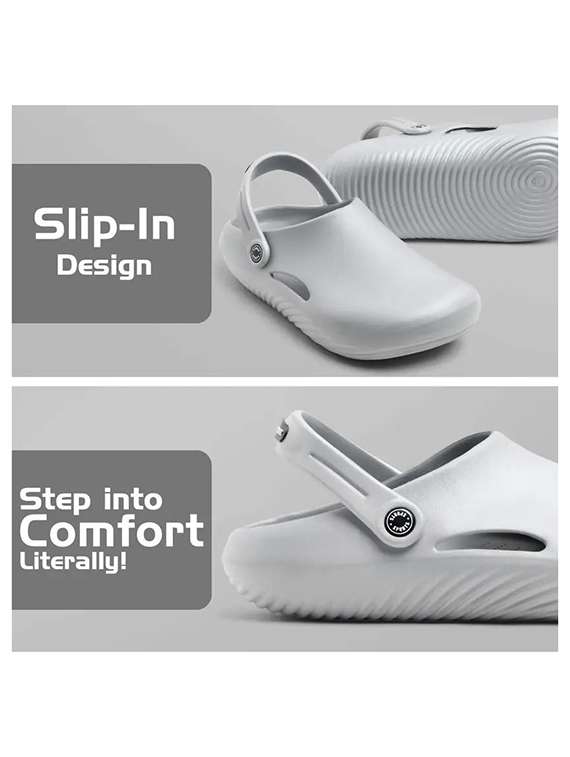 men grey slip on clog - 22353439 -  Standard Image - 2