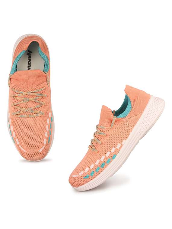women peach lace up casual shoe - 22353453 -  Standard Image - 2