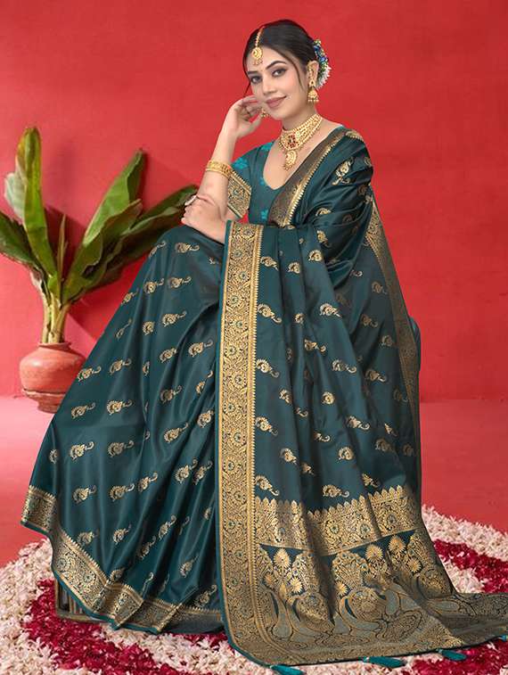 women self design banarasi saree with blouse - 22353485 -  Standard Image - 2