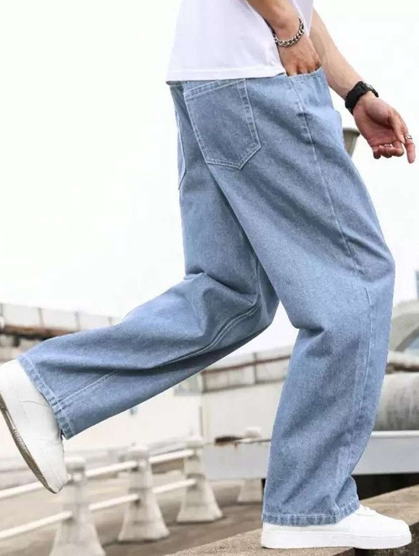 men plain mid rise full length jeans - 22353543 -  Standard Image - 2
