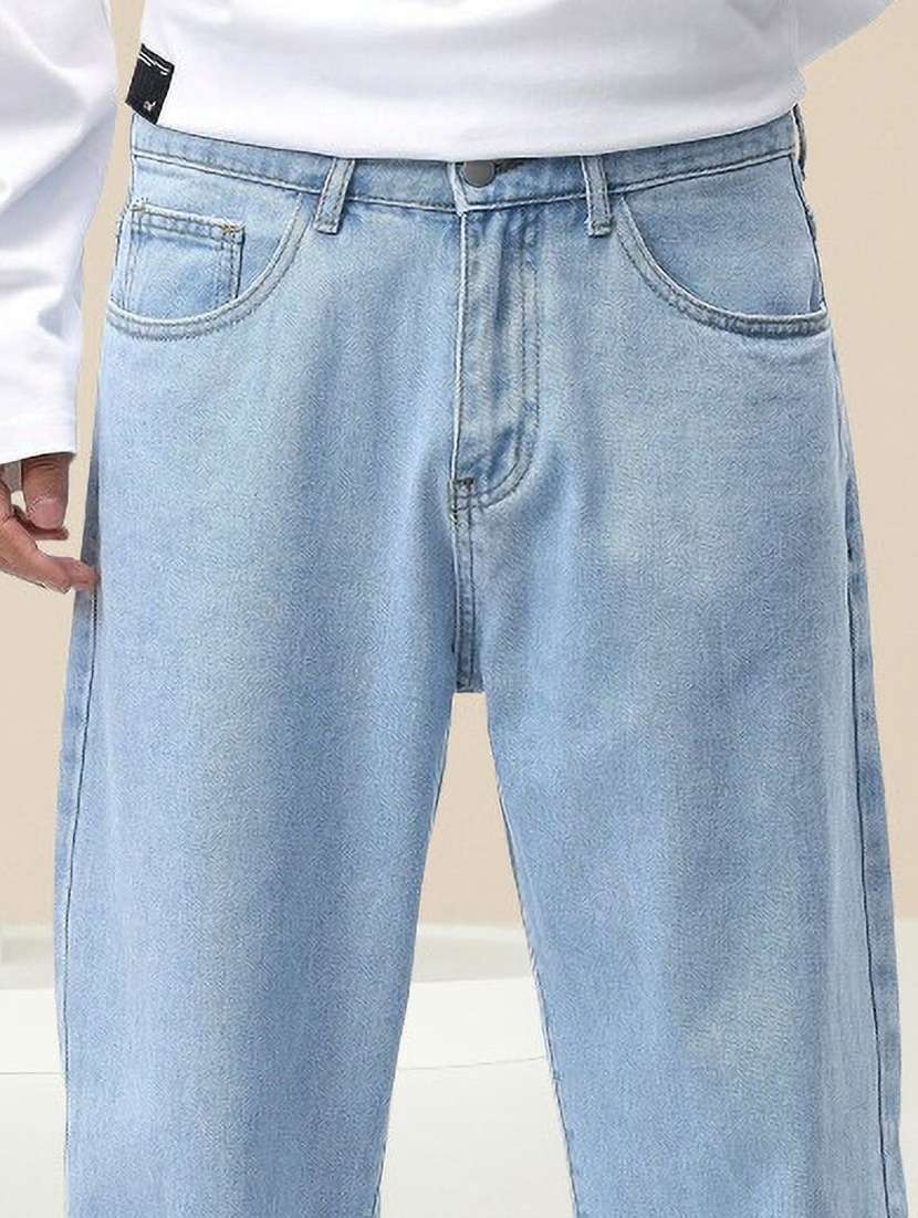 men plain mid rise full length jeans - 22353573 -  Standard Image - 2