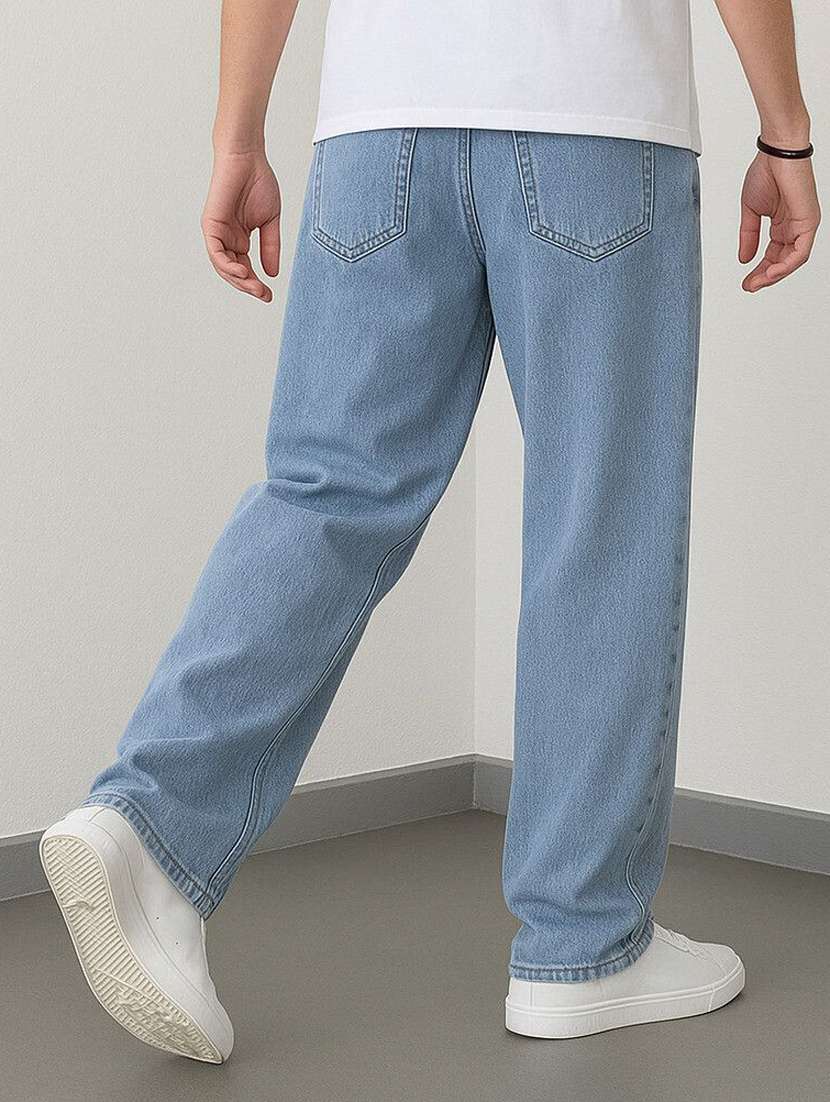 men plain mid rise full length jeans - 22353577 -  Standard Image - 2