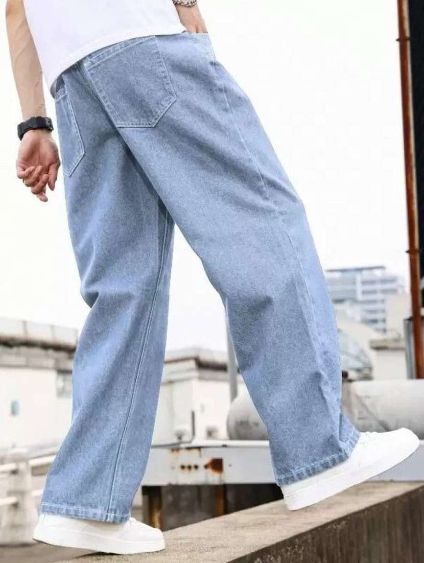 men plain mid rise full length jeans - 22353584 -  Standard Image - 2