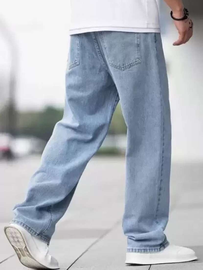men plain mid rise full length jeans - 22353594 -  Standard Image - 2