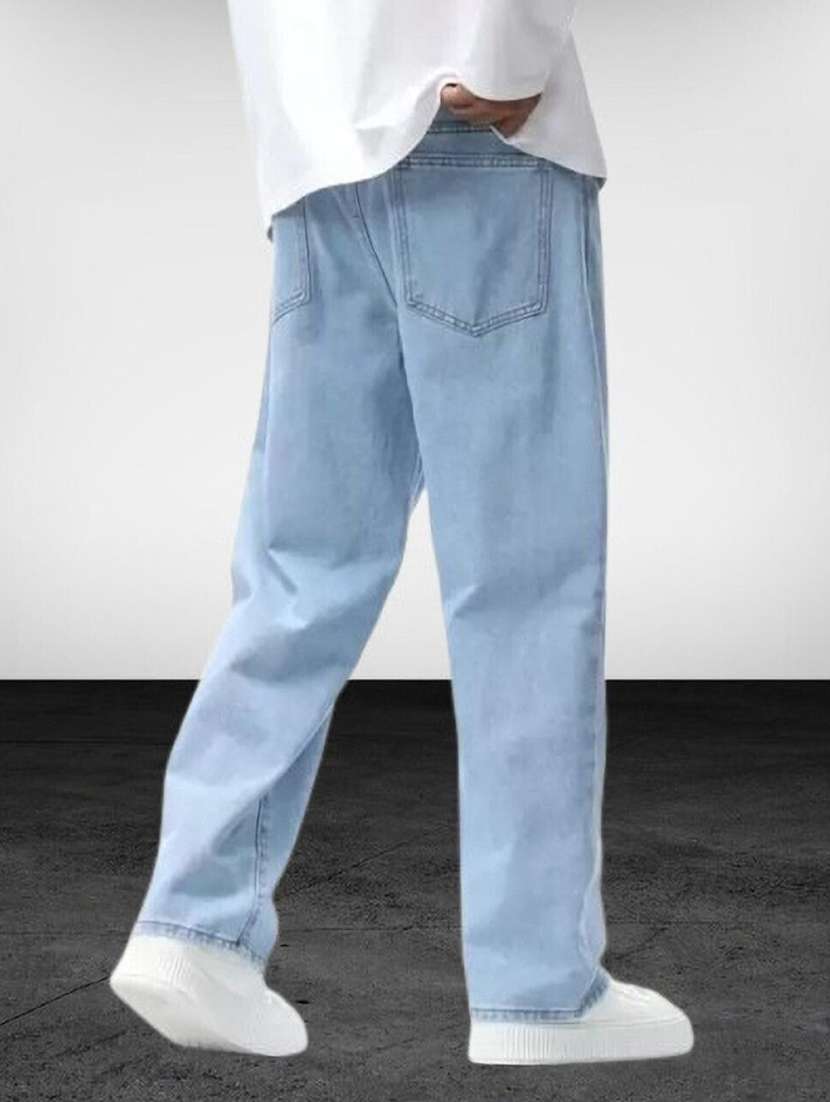 men plain mid rise full length jeans - 22353598 -  Standard Image - 2