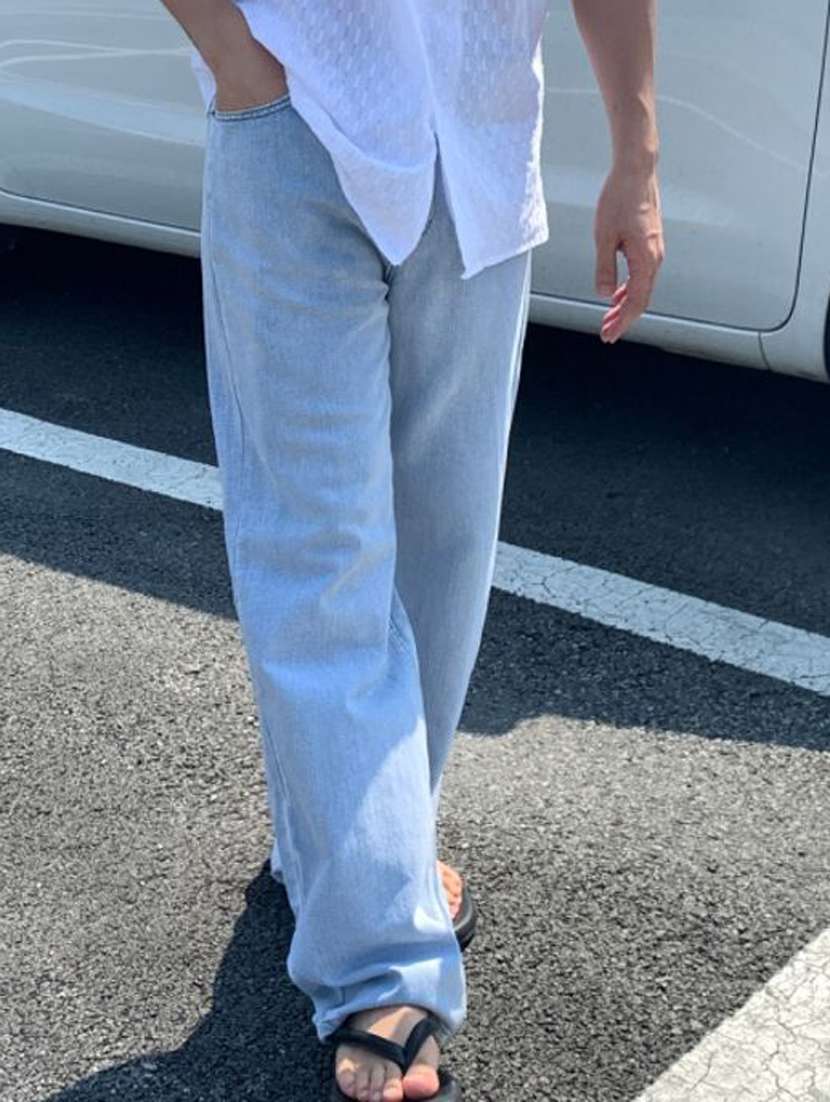 men plain mid rise full length jeans