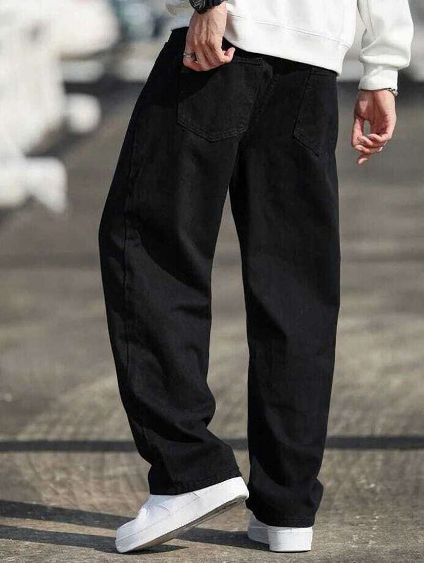 men plain mid rise full length jeans - 22353641 -  Standard Image - 2