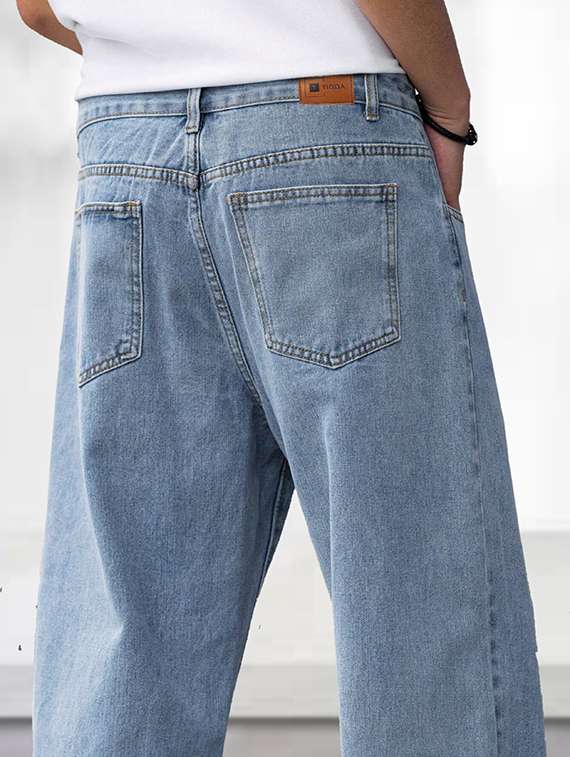 men plain mid rise full length jeans - 22353673 -  Standard Image - 2