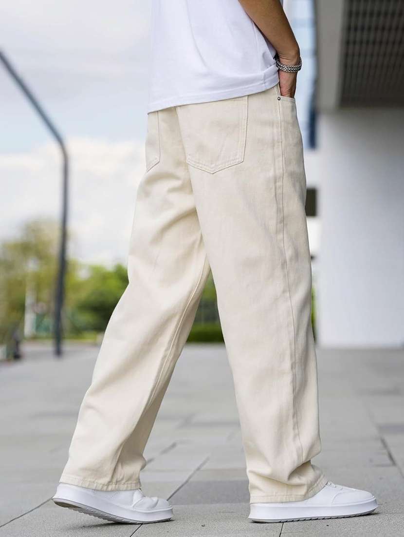 men plain mid rise full length jeans - 22353684 -  Standard Image - 2