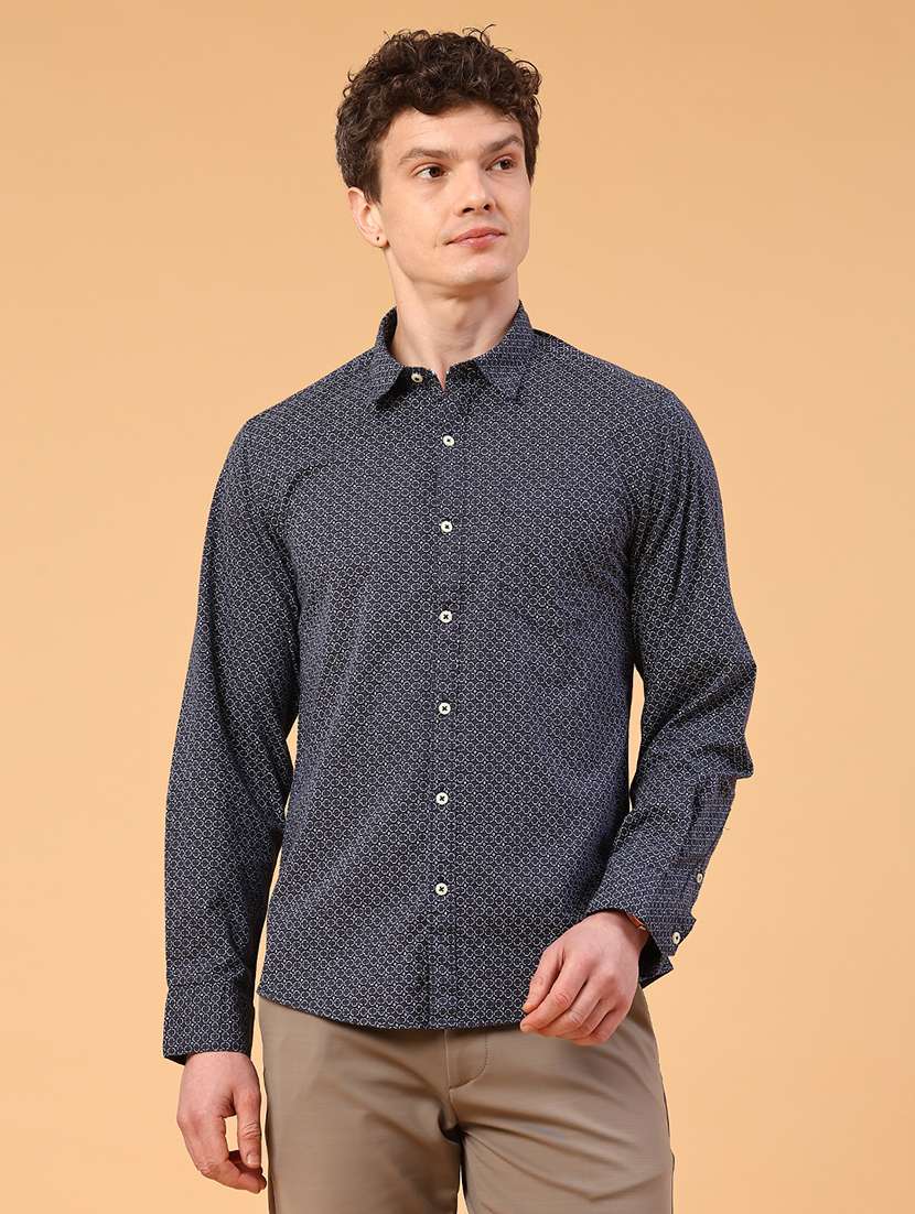 blue cotton casual shirt - 22353766 -  Standard Image - 2