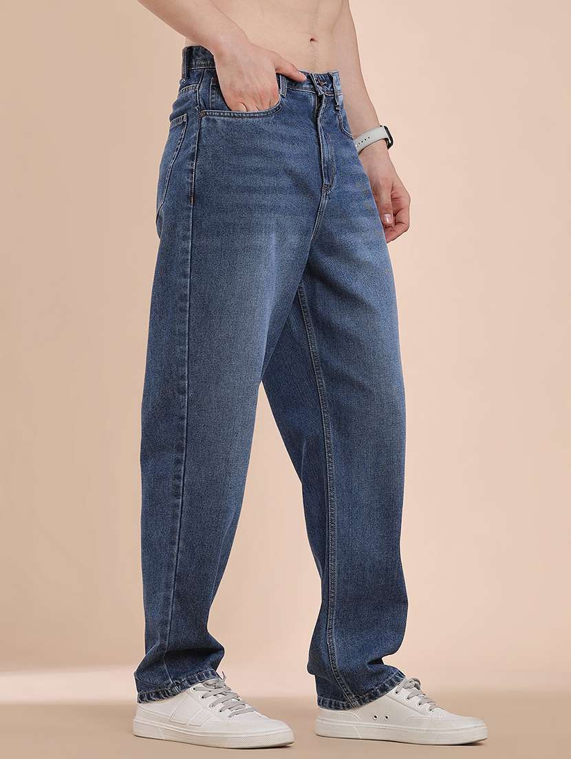men washed mid rise relaxed fit jeans - 22354144 -  Standard Image - 2