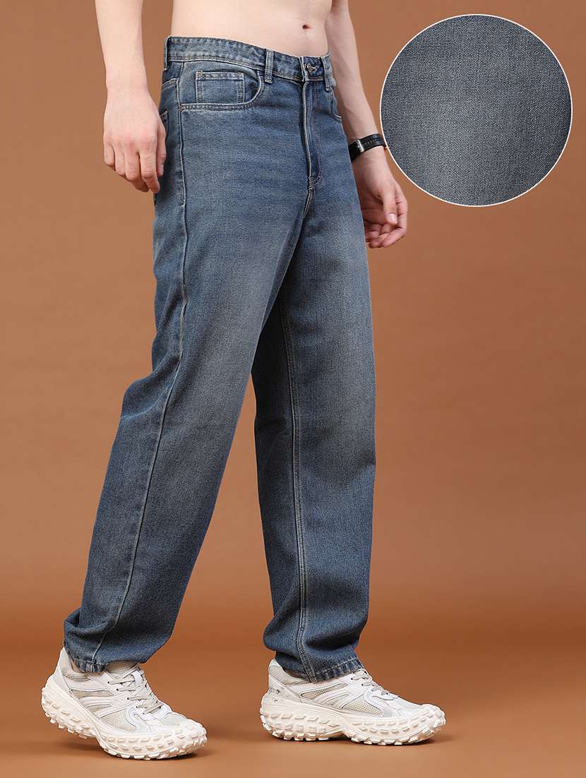 men washed mid rise full length relaxed fit jeans - 22354145 -  Standard Image - 2