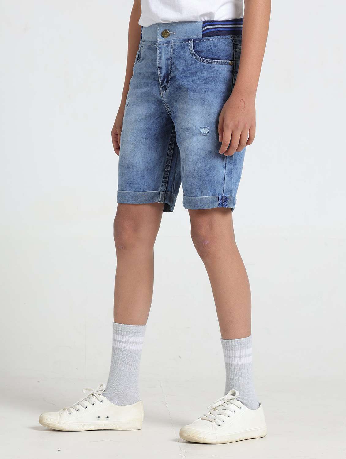 boys solid mid rise shorts  - 22354295 -  Standard Image - 2