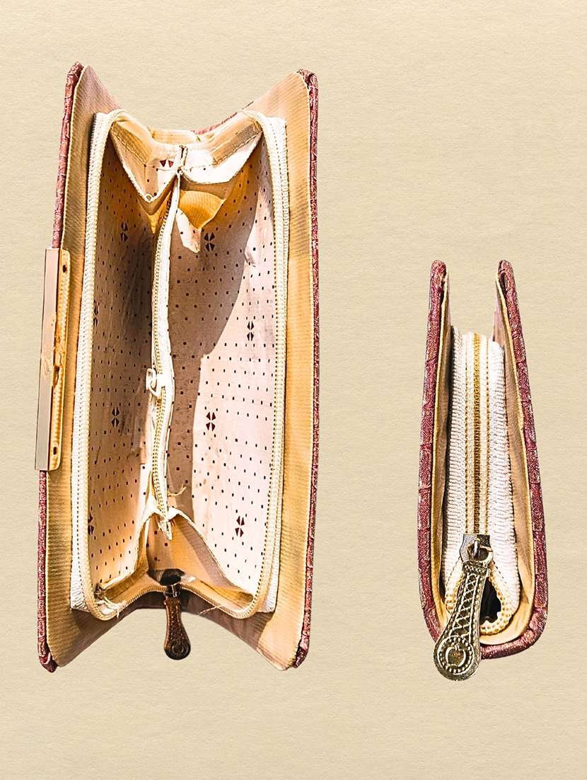 women textured structured clutch - 22354310 -  Standard Image - 2