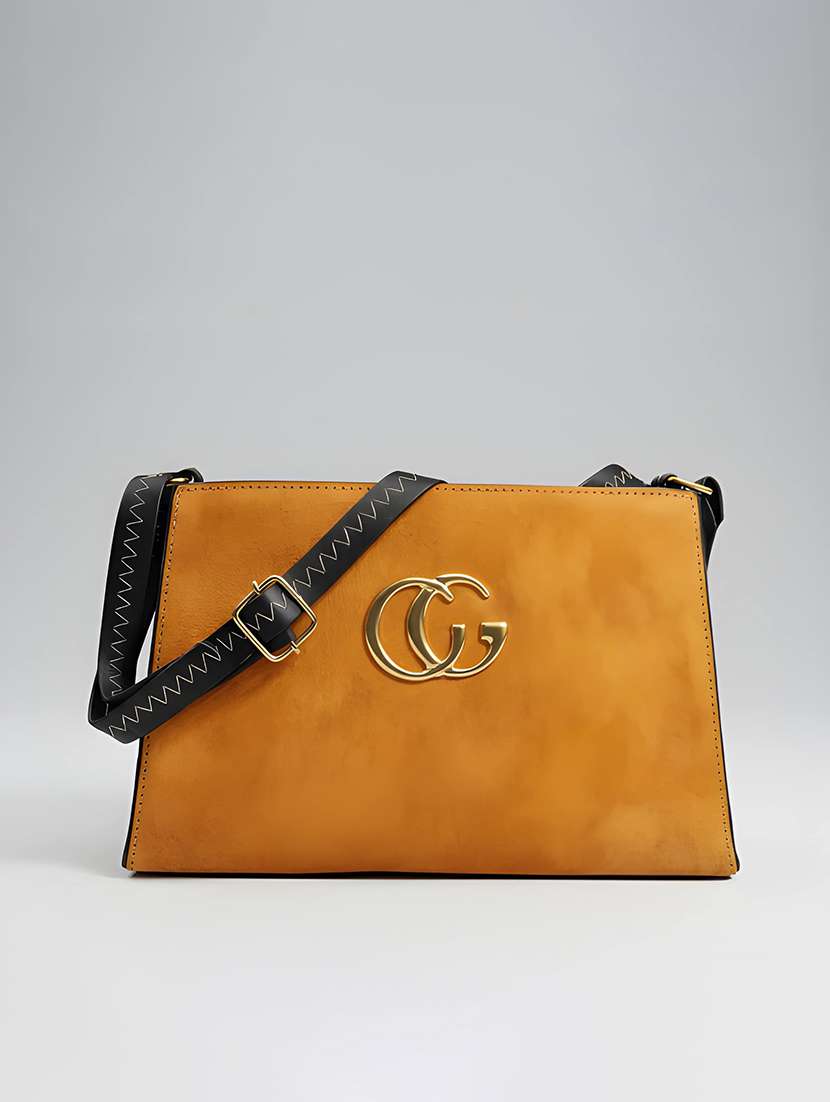 women solid sling bag with adjustable strap