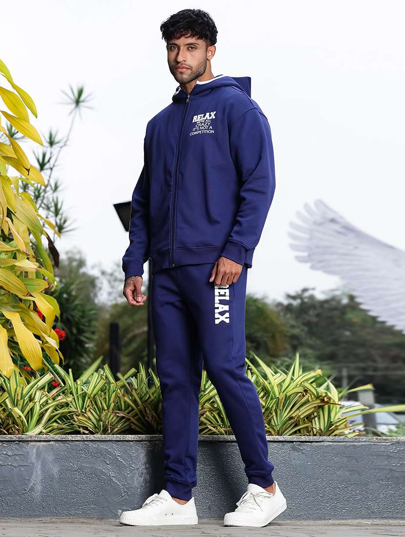 men typographic long sleeve full length track suit - 22354337 -  Standard Image - 2