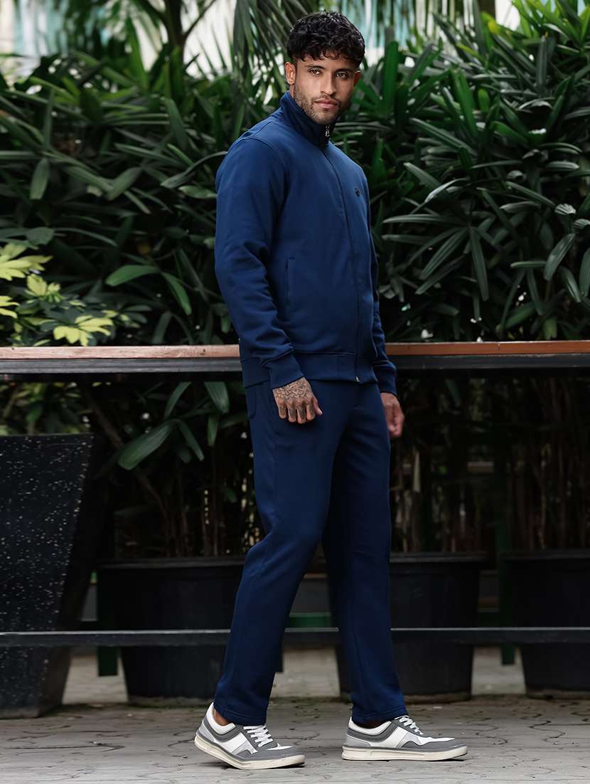 men solid long sleeve full length track suit - 22354341 -  Standard Image - 2