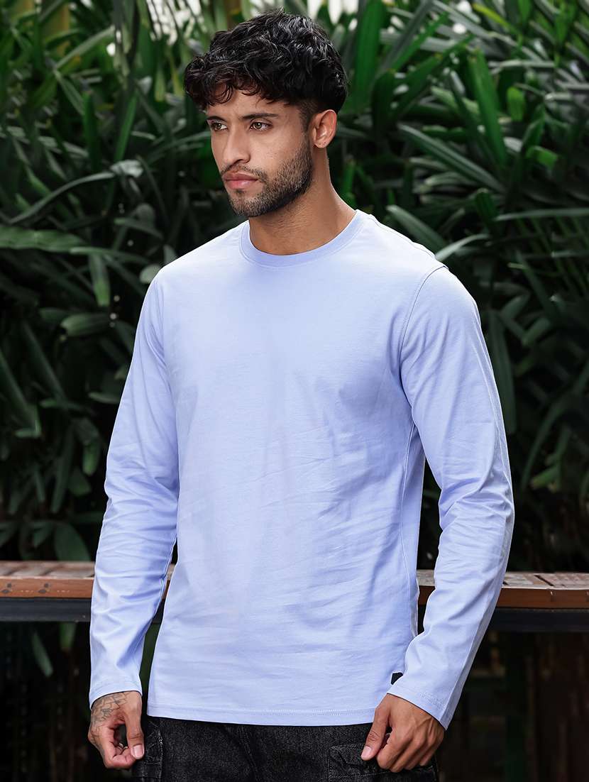 men solid long sleeve regular fit t-shirt - 22354351 -  Standard Image - 2