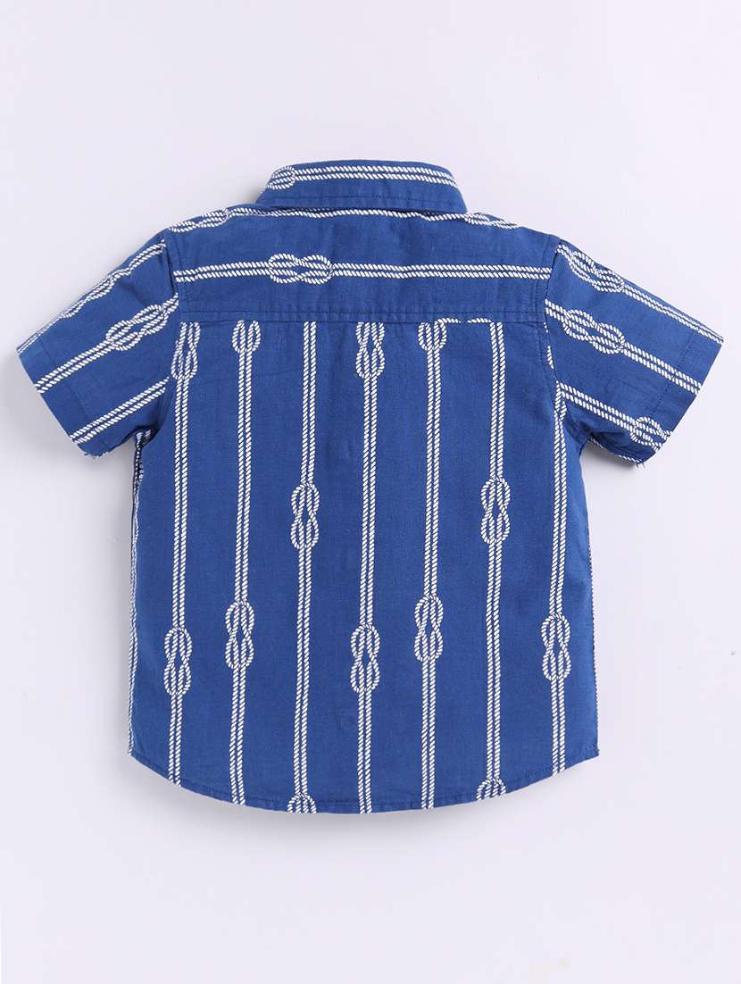 Boys Printed Collared Short Sleeve Shirt - 22354396 -  Standard Image - 2
