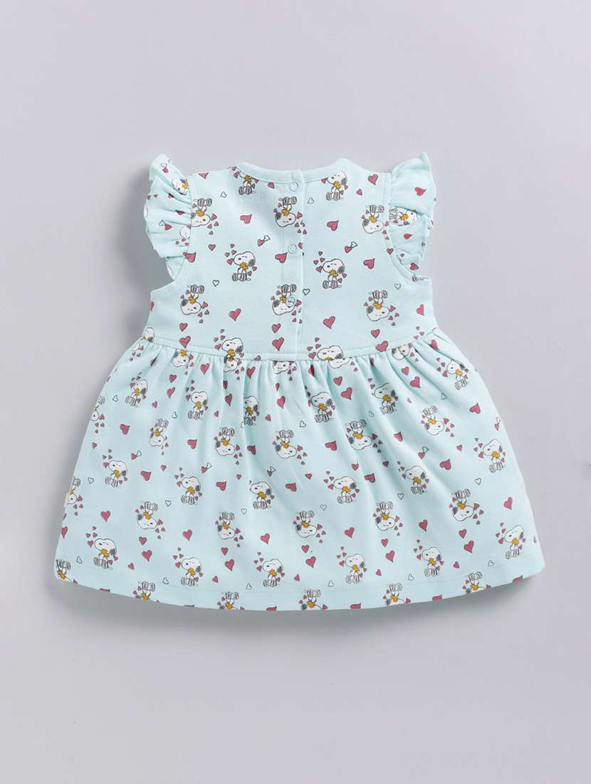 girls printed sleeveless fit and flared dress - 22354493 -  Standard Image - 2