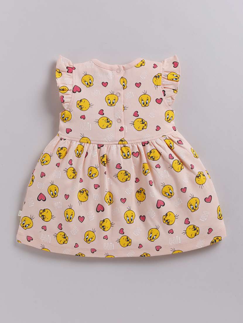 girls printed sleeveless fit and flared dress - 22354494 -  Standard Image - 2