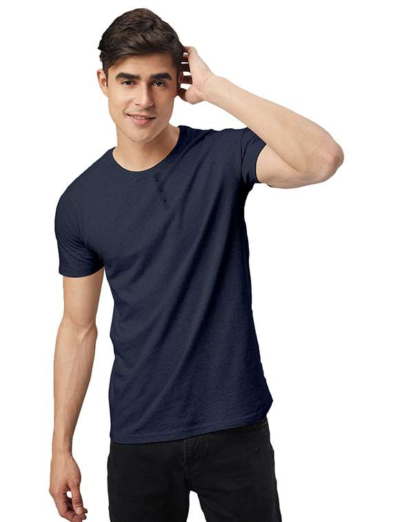men solid short sleeve t-shirt