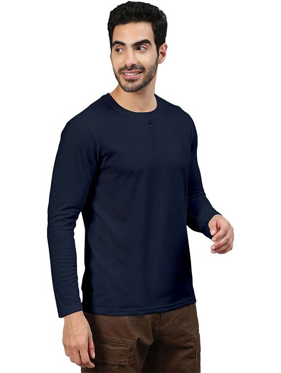 men solid long sleeve regular fit t-shirt - 22355238 -  Standard Image - 2