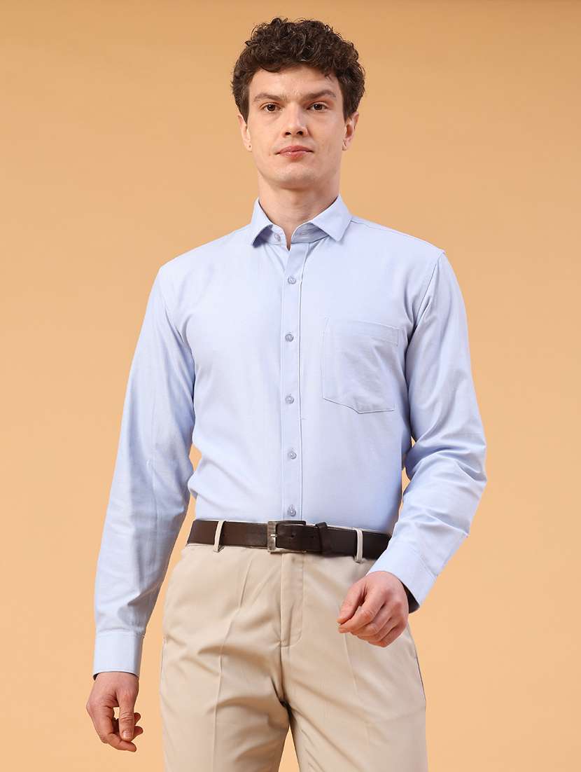 men solid long sleeve slim fit formal shirt - 22355886 -  Standard Image - 2